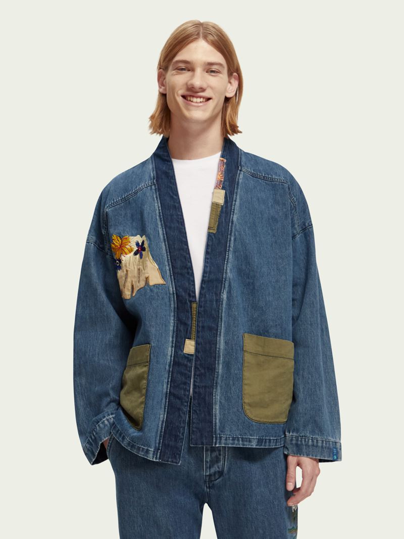 Scotch & Soda Oversize Hooded Denim Parka